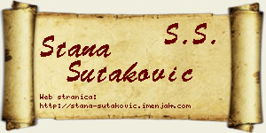 Stana Šutaković vizit kartica